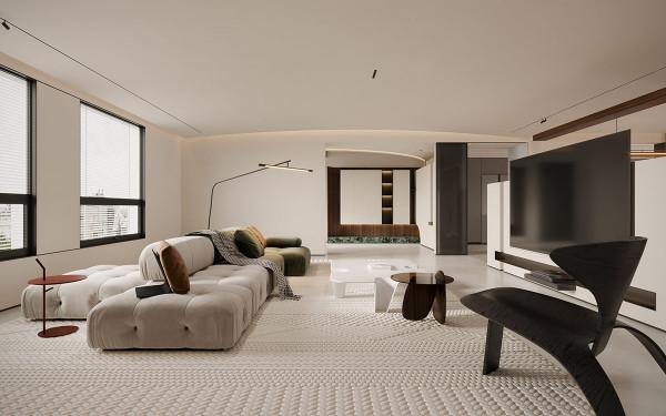 柔和的現代白色內飾,帶有泥土氣息,讓人聯想到溫暖和清新的時刻 柔和的現代白色內飾,帶有泥土氣息,讓人聯想到溫暖和清新的時刻