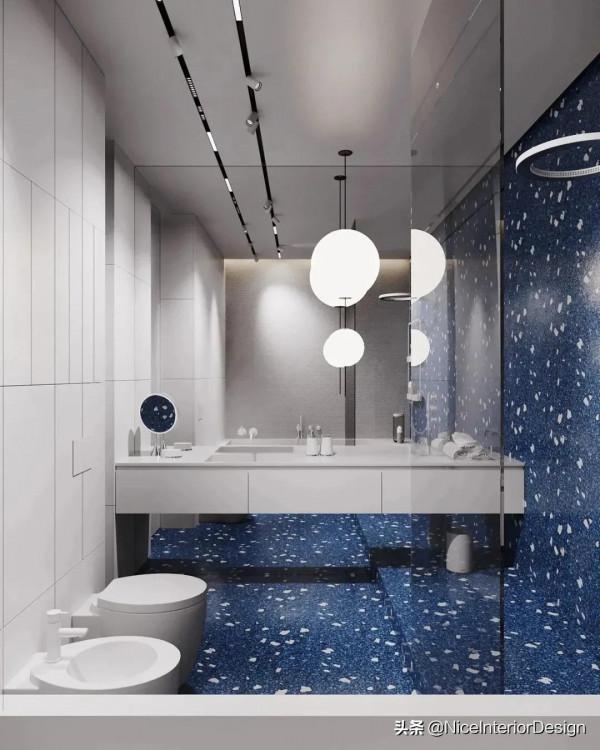 134平米，灰色襯寶藍色，真的很特別