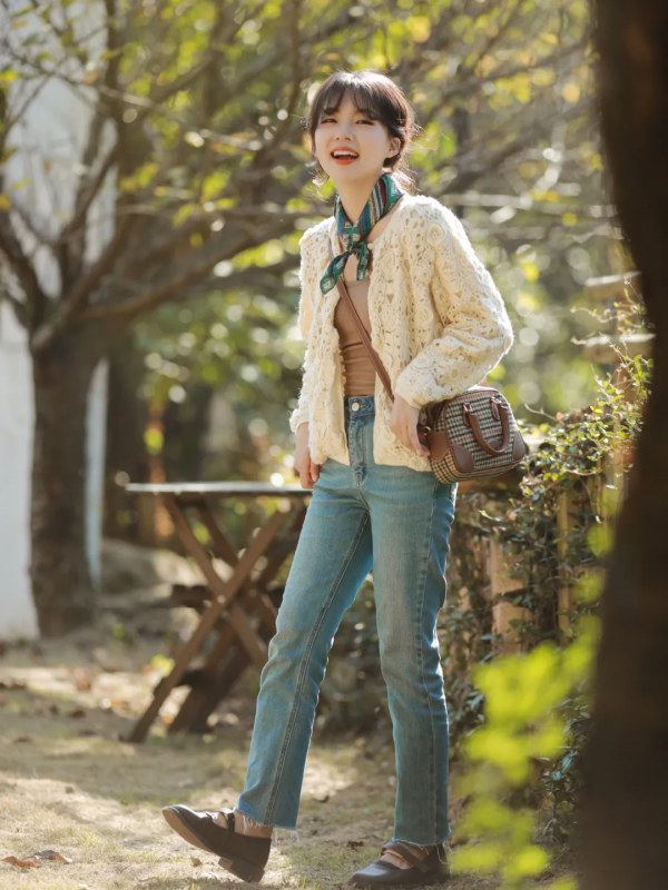 針織衫 +5件下裝，上班上學照著穿好看又時髦