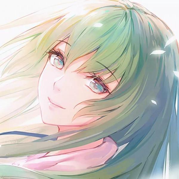 動漫女生頭像（綠色系）