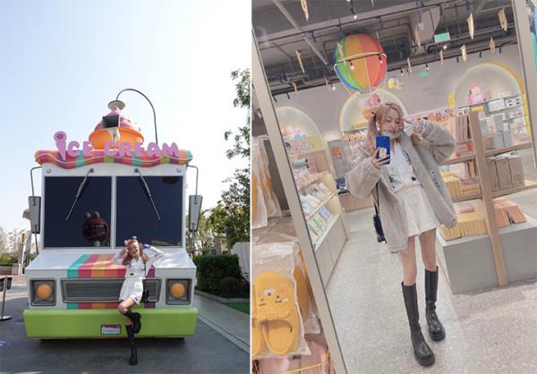 吳宣儀扎粉色雙馬尾開心遊玩 無懼北京低溫秀美腿 吳宣儀扎粉色雙馬尾開心遊玩 無懼北京低溫秀美腿