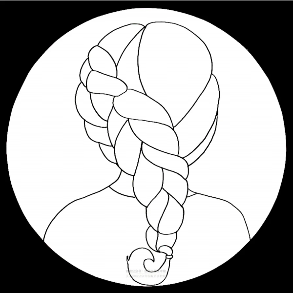 兒童畫教程｜線條的組織與排列練習《美麗的編髮》