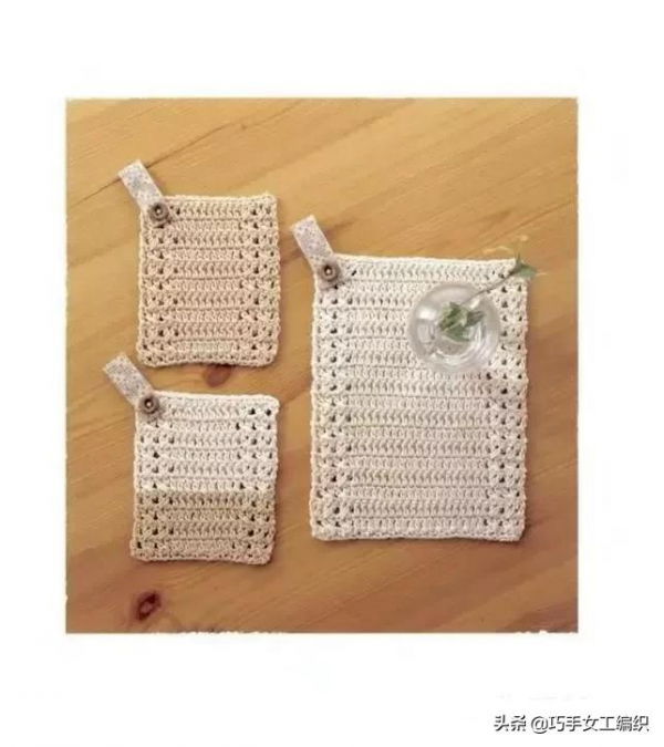 杯墊餐墊居然這麼美，幾團零碎毛線就能鉤一堆！（附圖解）
