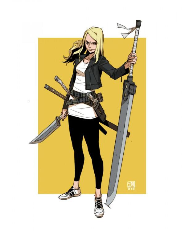 畫熱血漫畫的人設，真酷