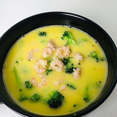 減脂快手餐/西藍花蝦仁蒸蛋