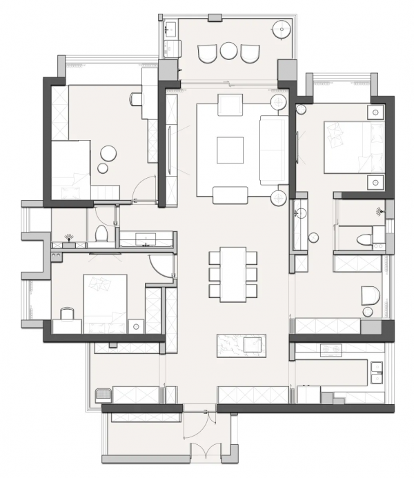 145㎡現代北歐風格新房裝修，溫柔三居室