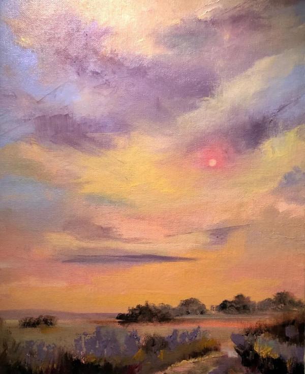 比利時女畫家伊芙&CenterDot;米勒粉彩畫中的天空之美，風景中最具情感