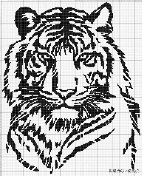 猛虎萌虎 31款老虎主題圖案圖解（2022虎年毛衣圖案集）