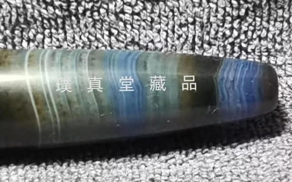 霧裡看花說天珠(六)藍沁黑褐沁帶硃砂纏絲瑪瑙大長管珠 霧裡看花說天珠(六)藍沁黑褐沁帶硃砂纏絲瑪瑙大長管珠