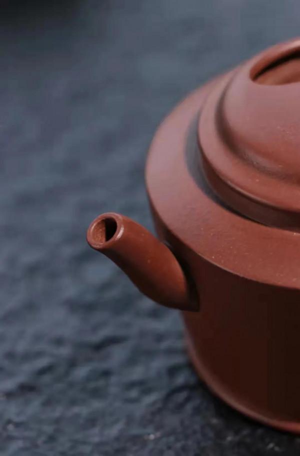 直筒牛蓋壺，紫泥