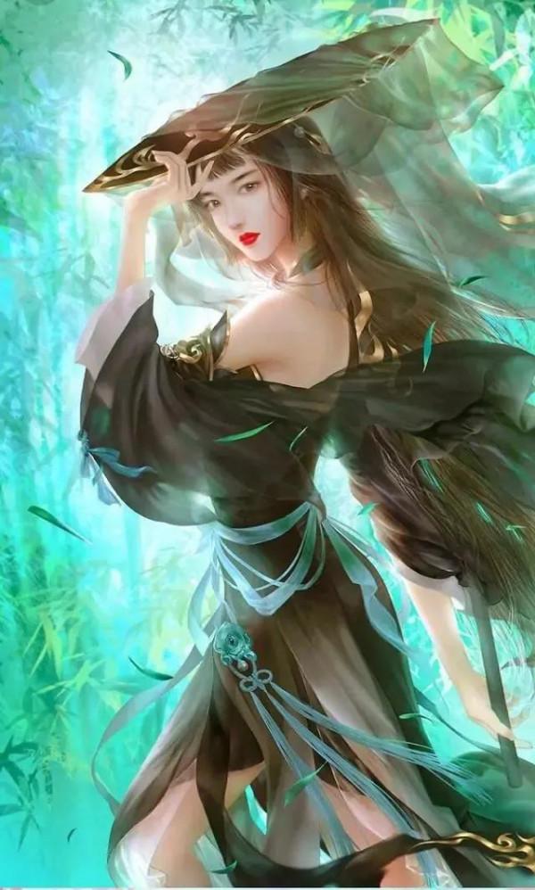 古裝精緻美人漫畫美圖