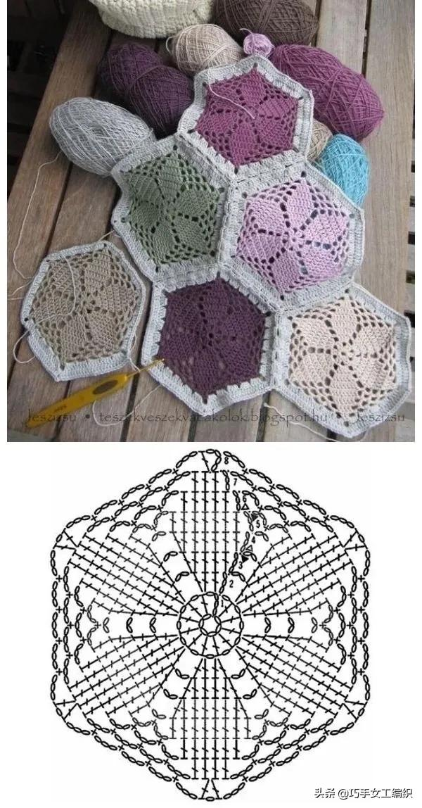 鉤編留下太多的零線，幾十種六角的鉤法，讓你家美出花來
