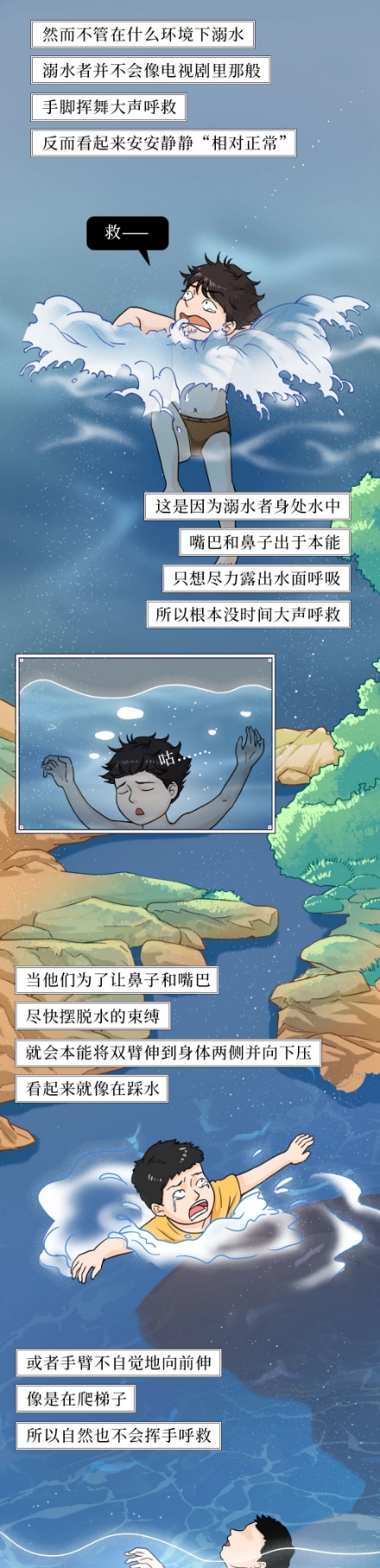 兒童溺亡全過程，關鍵時刻能保命（漫畫）