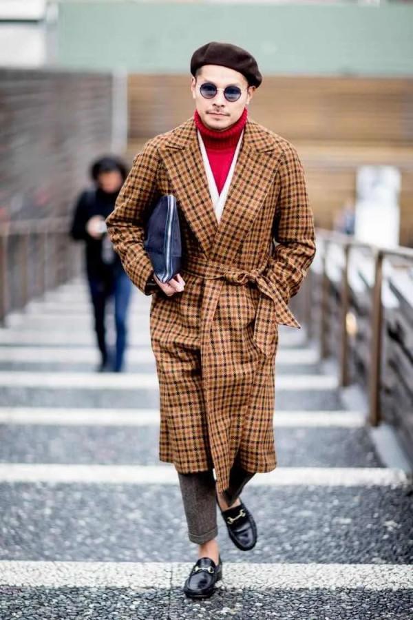 高領毛衣+大衣=冬季標配