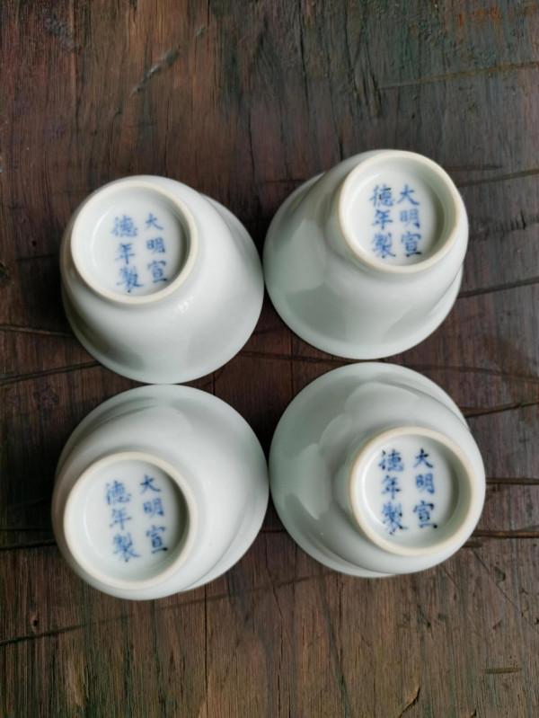 明宣德甜白釉梨壺鈴鐺杯（一壺四杯）賞析