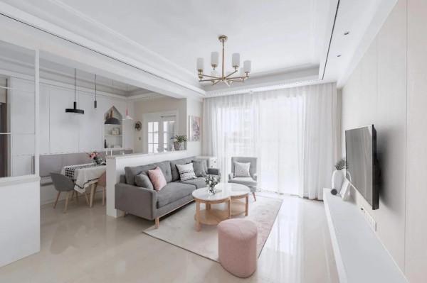 80平北歐三居室，浪漫優雅，三間臥室綽綽有餘