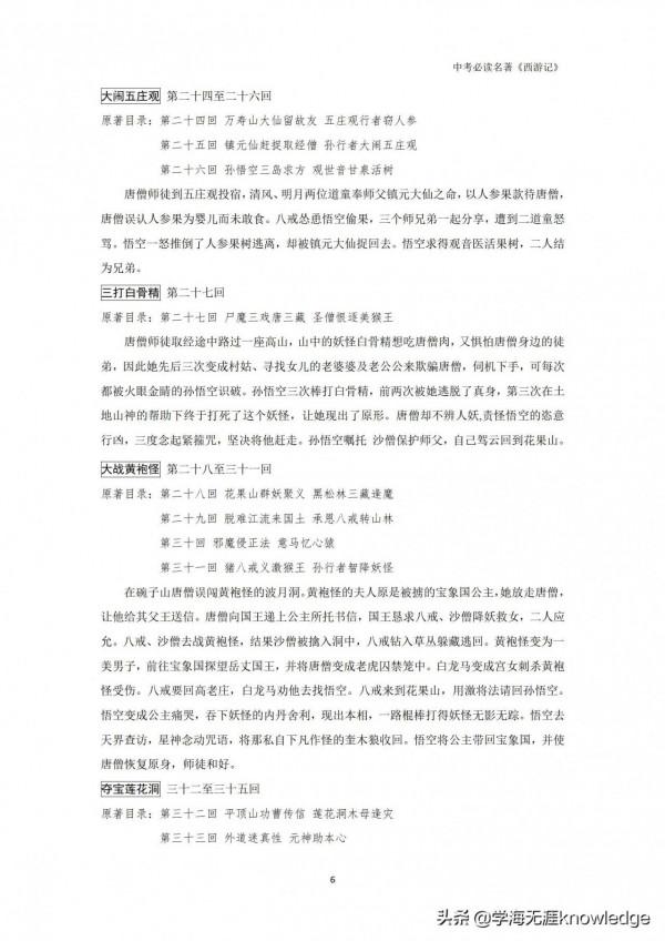 初一語文名著導圖考點衝刺《西遊記》+《朝花夕拾》|2小時搞定