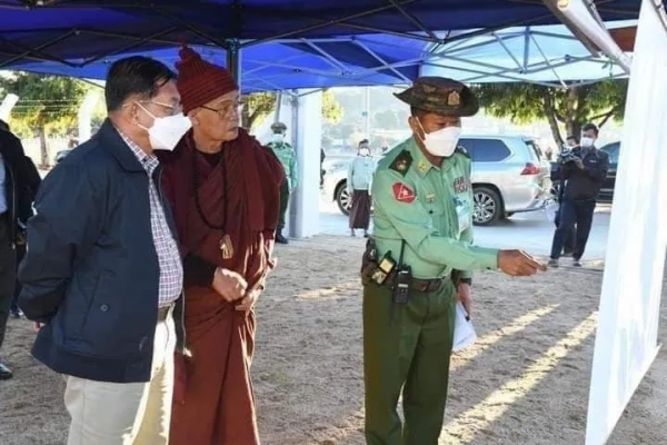 緬甸國管委主席兼總理敏昂萊攜夫人到訪撣邦