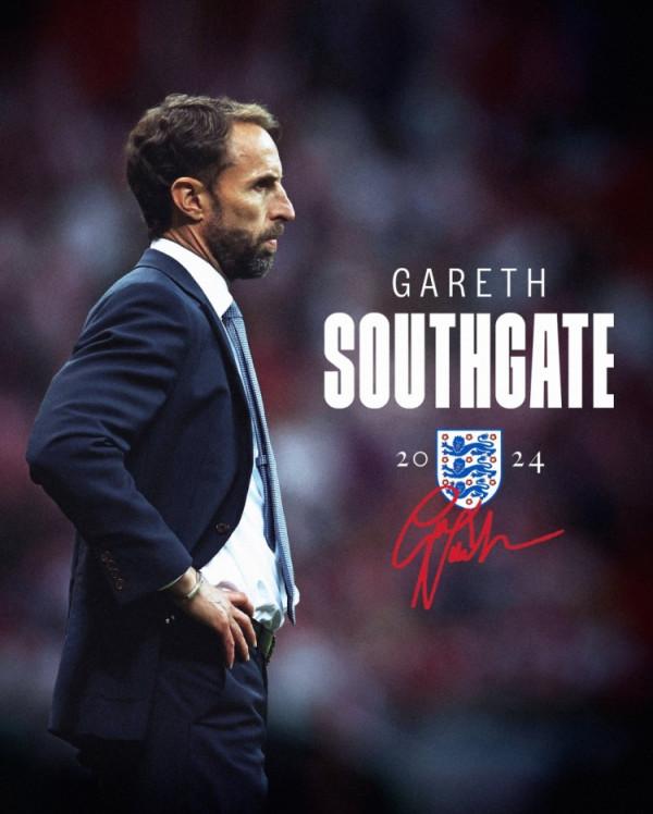 官方：英格蘭與索斯蓋特續約至2024年