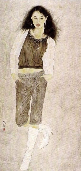 陳晶作品《滿園春色》扯掉傳統與現代藝術最後一層薄紗展現女性美