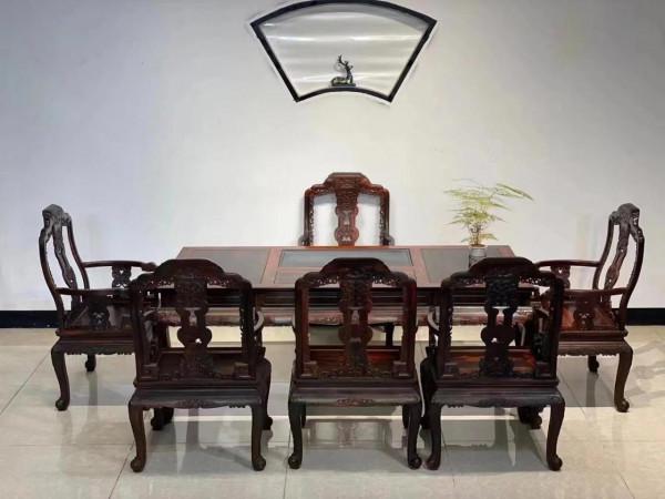 大紅酸枝豪華茶桌