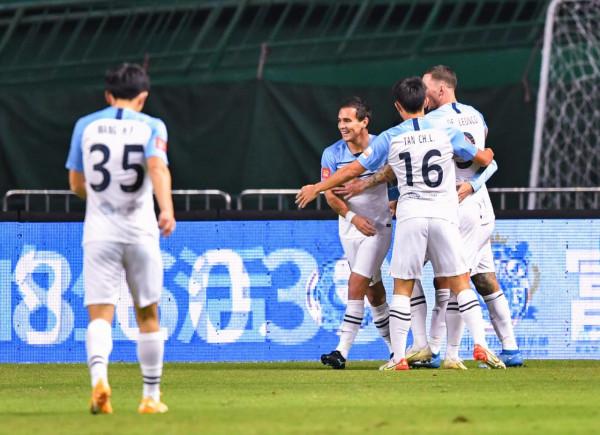 足球——中超:廣州城隊勝北京國安隊 足球——中超:廣州城隊勝北京國安隊