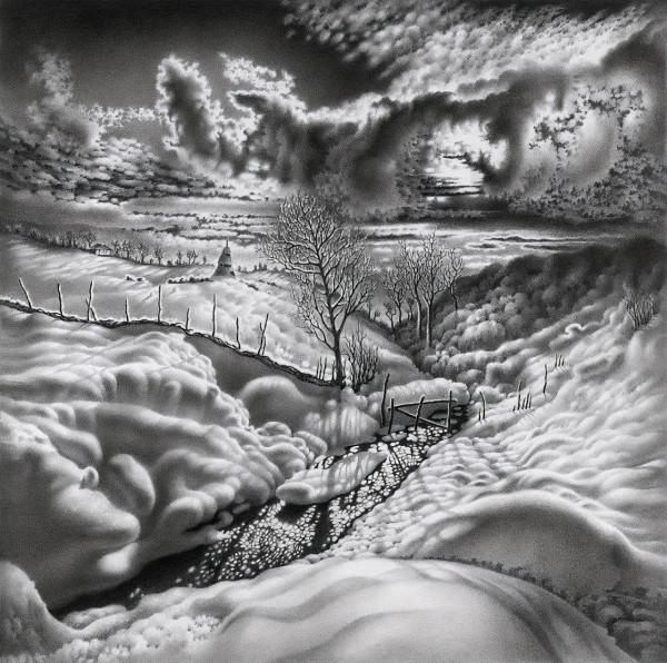 畫雪61年，74歲老人一支鉛筆將雪畫活