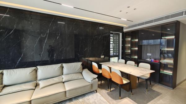 130㎡現代風，高階黑白灰，超通透客餐廳，這新房太A了吧