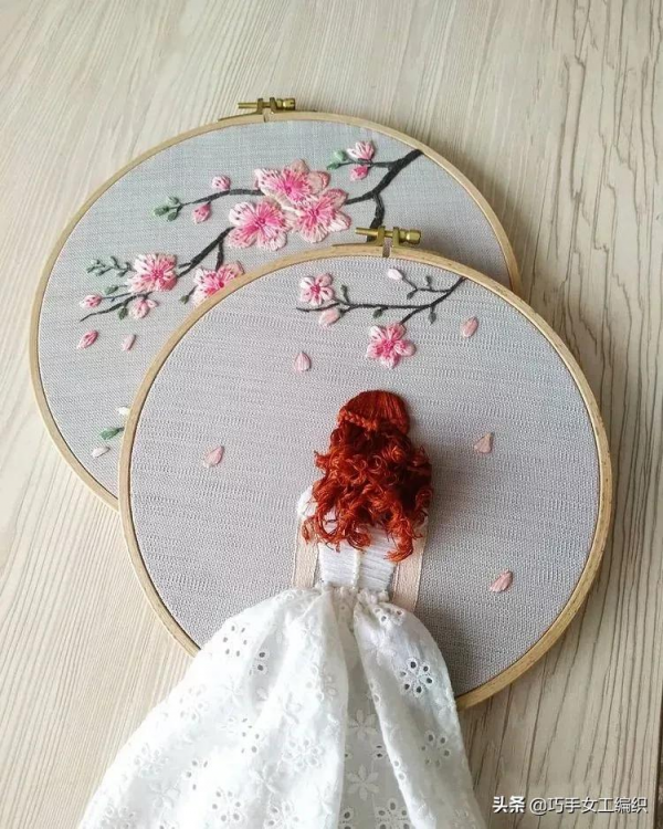 像真發一樣可以編的髮型都能繡出來，如此立體的繡法怎麼能錯過