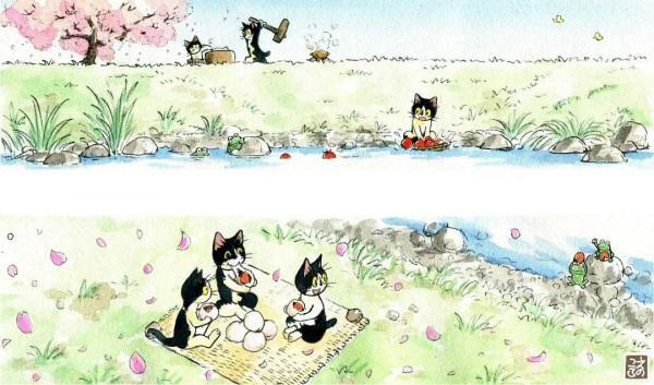 貓貓的一天，煮飯釣魚還有種菜？