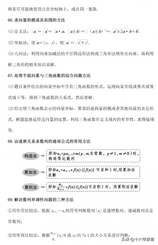 高中數學考試得高分務必掌握的一百多個解題套路（建議收藏）