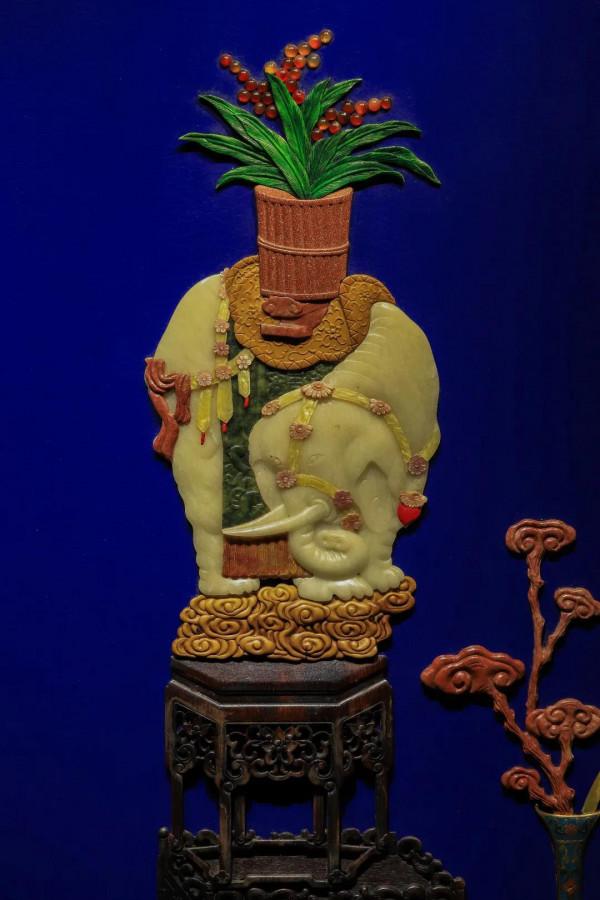 血檀 | 百寶嵌清供掛屏