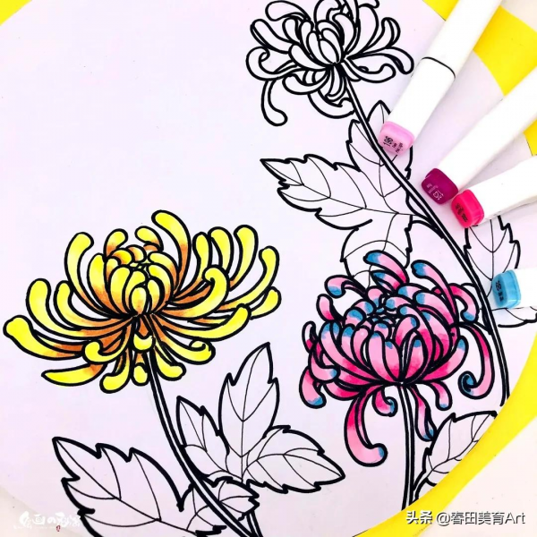 教程丨少兒美術課程《賞菊迎鶴來》 教程丨少兒美術課程《賞菊迎鶴來》