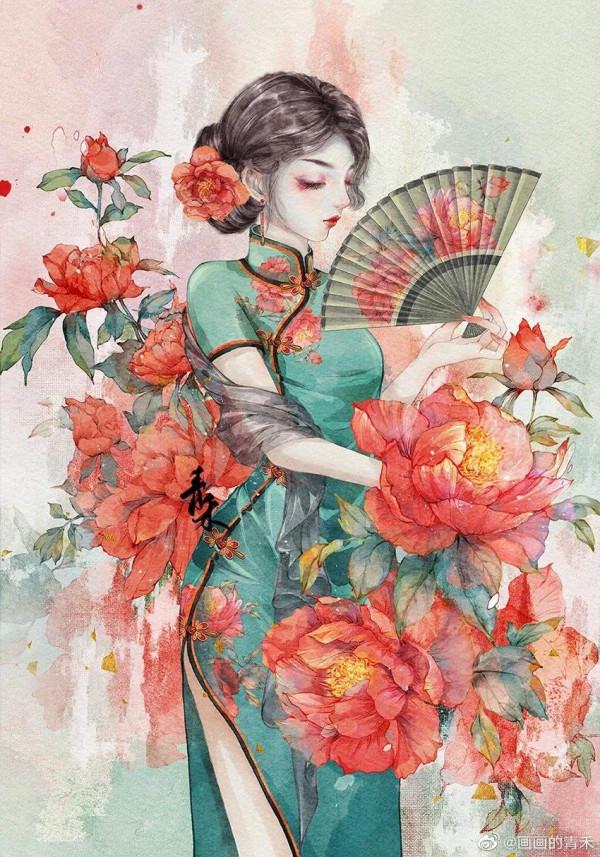 古風插畫 民國風旗袍系列