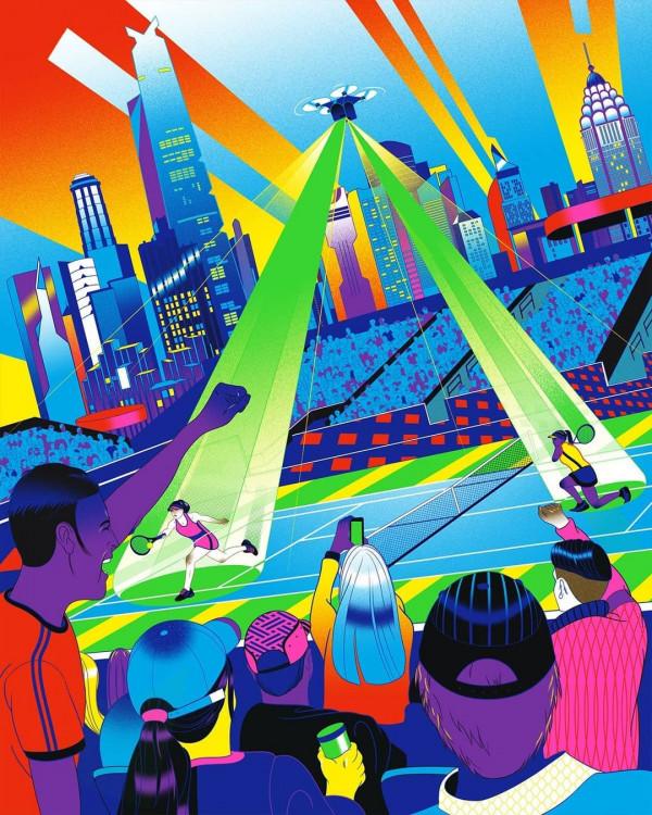 插畫丨強烈的色彩與動感衝擊力，復古又迷人，情節表現極為豐富