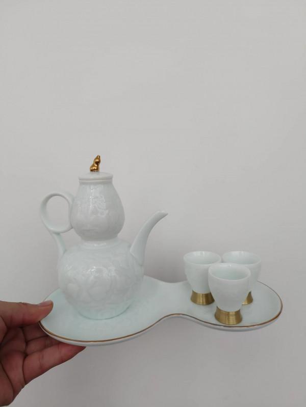 年貨酒具禮品套裝測評：來自意叄陶瓷聚福酒具，顏值高且實用性好