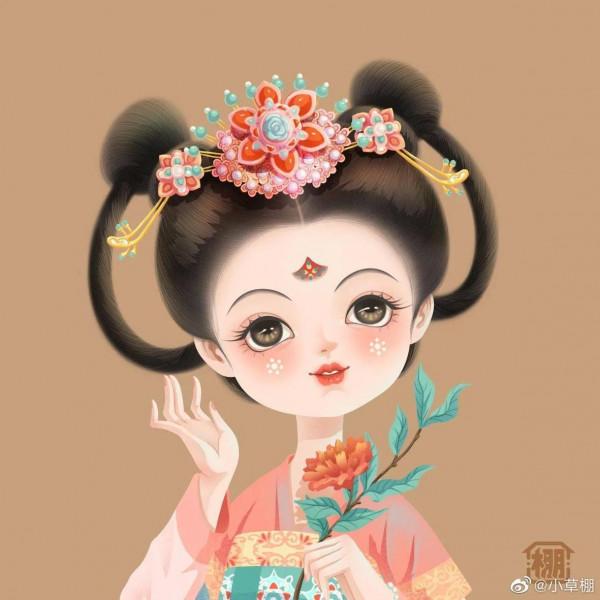 分享古風圖片——唐代裝容，髮飾，好好看啊