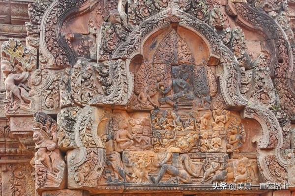 意象裡的吳哥3—女王宮，午後綻放的紅色玫瑰