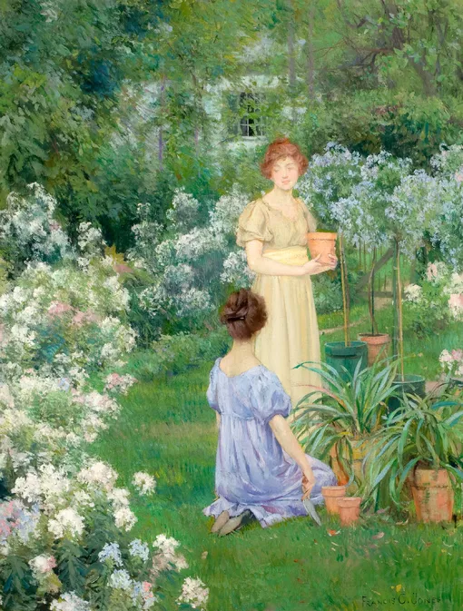 美輪美奐的花園風景油畫,讓人看著很舒服 美輪美奐的花園風景油畫,讓人看著很舒服