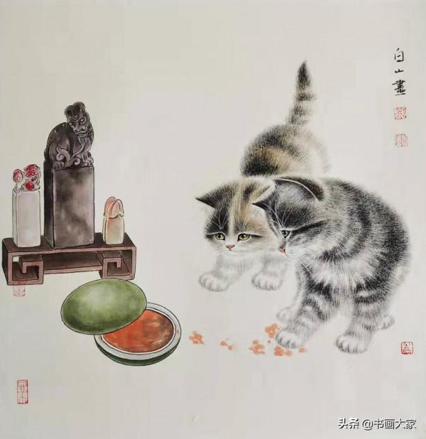 「書畫大家」劉白山畫貓，畫心中所畫，畫心中所想