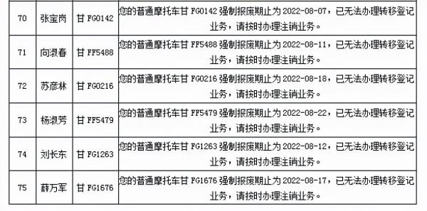 告知 &amp;您的機動車即將達到報廢標準，請及時辦理機動車登出業務