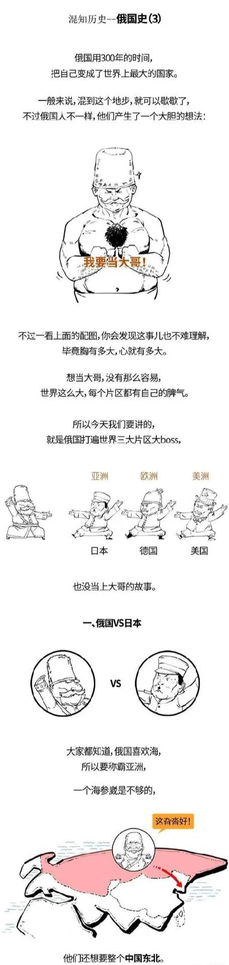 號稱戰鬥民族的俄羅斯，歷史上打仗並不咋樣，看看漫畫怎麼講