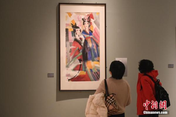 “知行墨境——當代中國畫名家邀請展”吸引參觀者 “知行墨境——當代中國畫名家邀請展”吸引參觀者