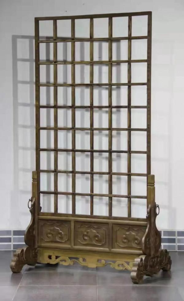 竹節工案頭小架子，打凹書架，大地屏