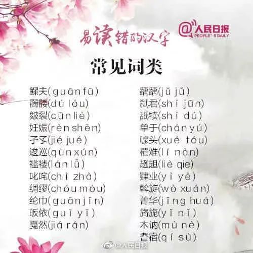 容易讀錯的常用漢字，你讀對了嗎？