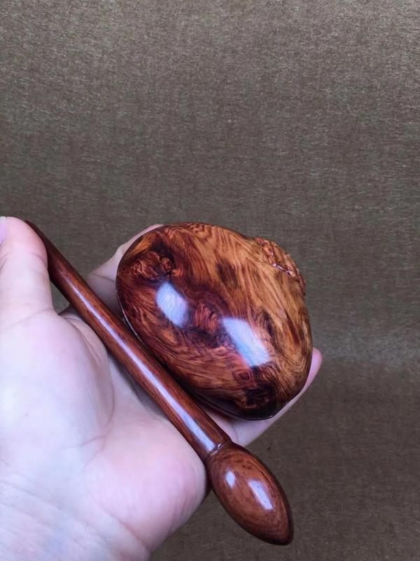 這，算不算傳家寶？海南黃花梨木魚一件