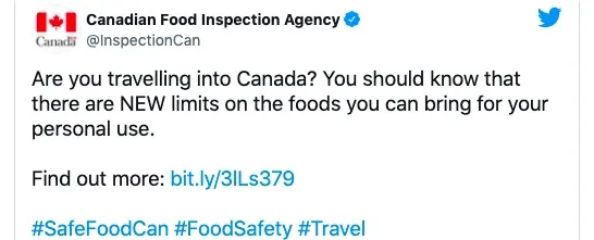 限限限！入境加拿大：攜帶食品有新規！境外網購這些也不行