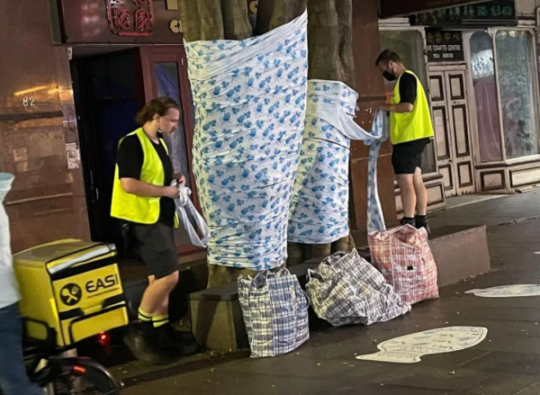 &OpenCurlyDoubleQuote;像一場葬禮&rdquo;！澳洲唐人街新年掛藍白燈籠引不滿