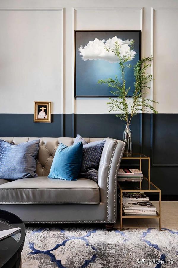 85平的美式輕奢獨特的風格，大膽的配色碰撞出華麗優雅的高階感