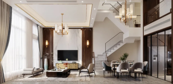 300m²新中式別墅，含蓄秀美的東方美家